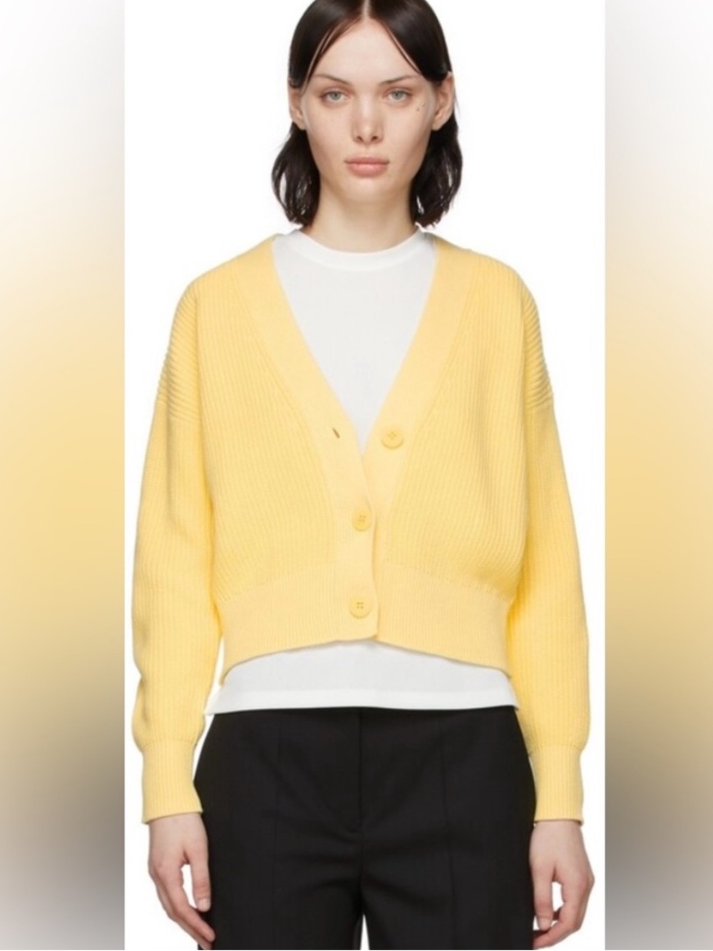 Hugo by Hugo Boss Sindella Oversized Yellow Cardigan